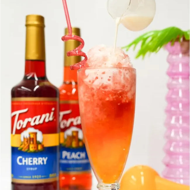 Cherry Peach Protein Slushie