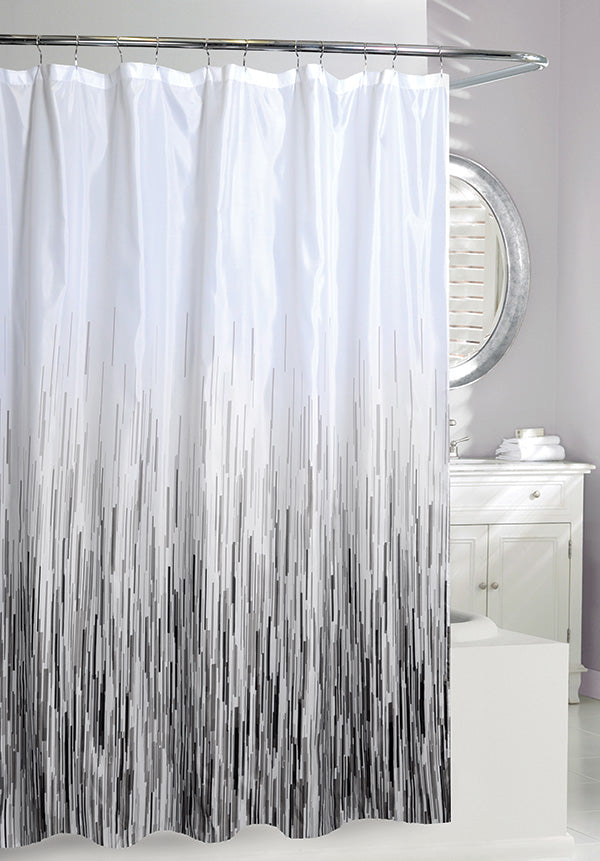 Fabric Shower Curtain - Greyscale