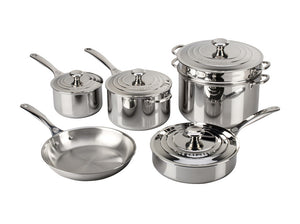 Le Creuset 10pc Stainless Steel Cookware Set