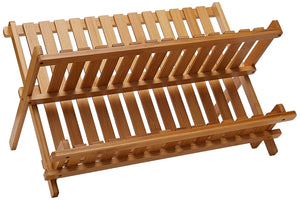 Bamboo Collapsible Dish Rack