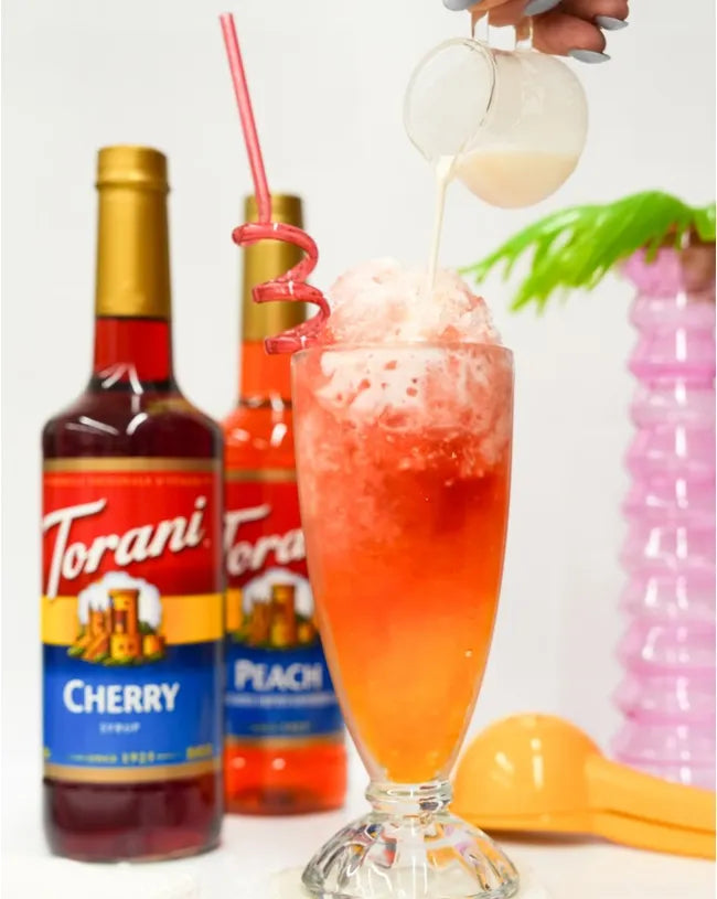 Cherry Peach Protein Slushie