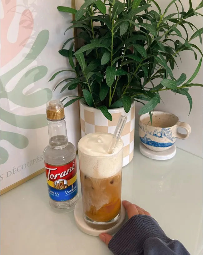 Iced Vanilla Latte with Vanilla Cold Foam