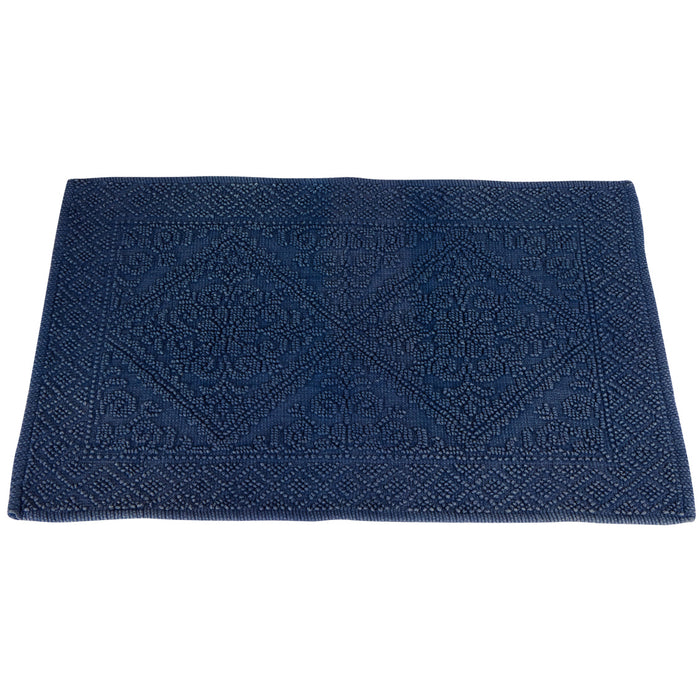 Tavira Bath Mat, Navy