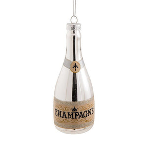 Ornament - Champagne Bottle Silver
