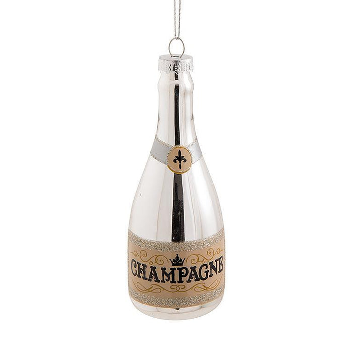 Ornament - Champagne Bottle Silver