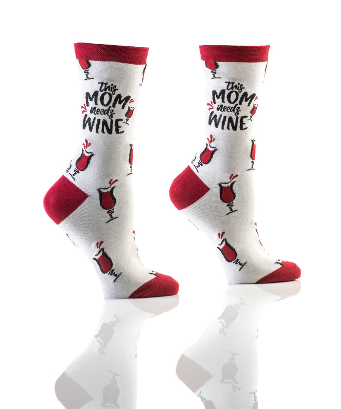 Women's Socks "This Mom Needs Wine"