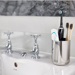 Toothbrush Caddy - Stainless-steel Finish