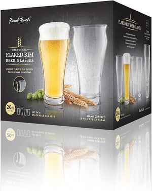 Final Touch Beer Glass Pint Sized Set of 4