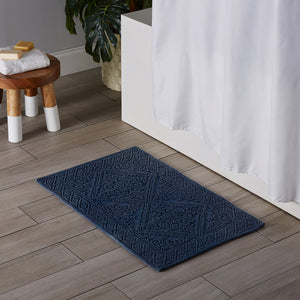 Tavira Bath Mat, Navy