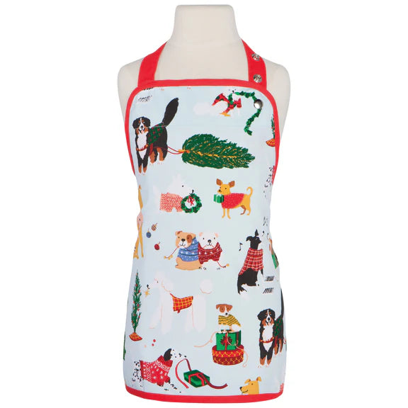 Child's Apron Holiday Hounds