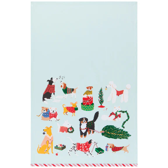 Teatowel Holiday Hounds