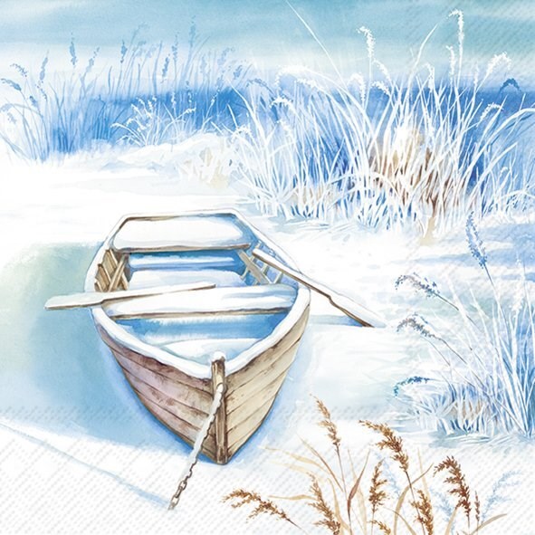 Paper Lunch Napkin, The Boat in the Ice