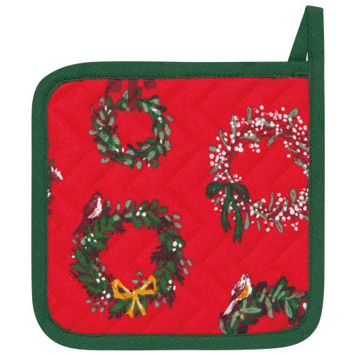 Pot Holder - Christmas Wreaths