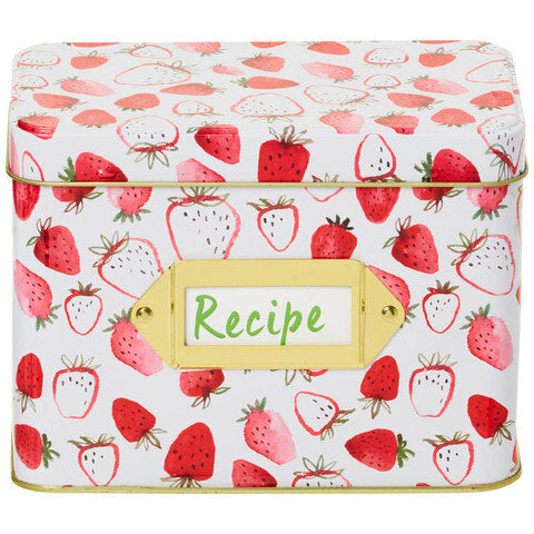 Recipe Box Strawberry Fields
