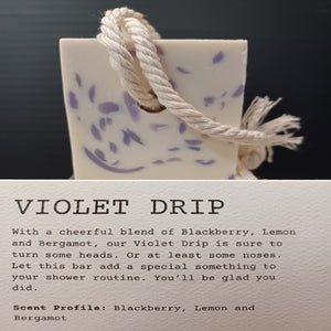 Soap on a Rope Violet Drip