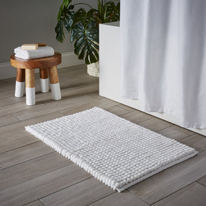 Puff Bath Mat, White