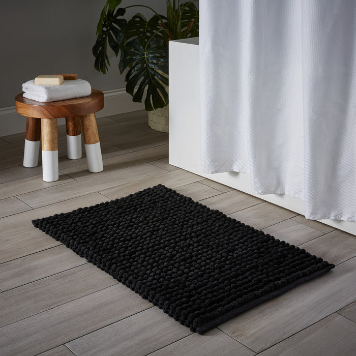 Puff Bath Mat, Black