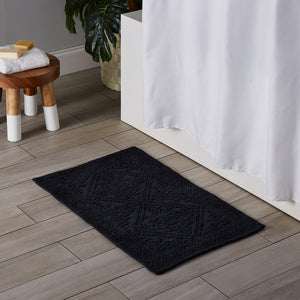 Tavira Bath Mat, Black