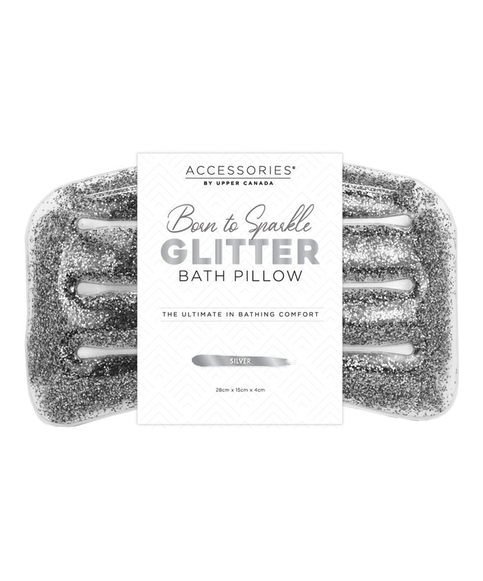 Danielle Glitter Bath Pillow - Silver