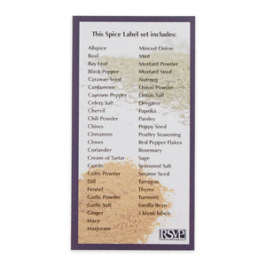 RSVP Clear Round Spice Labels