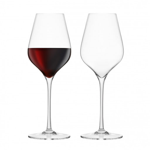 Final Touch Lead-Free Crystal Bordeaux Wine Glasses Set of 2