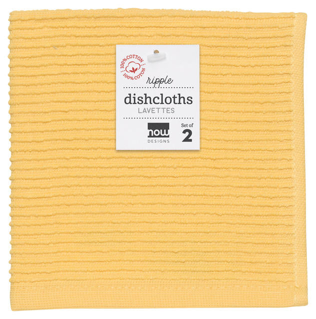 Dishcloth Ripple Set of 2- Yellow