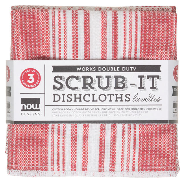 Scrub-it Dishcloths Set of 3- Red