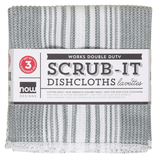 Scrub-it Dishcloths Set of 3- London Grey