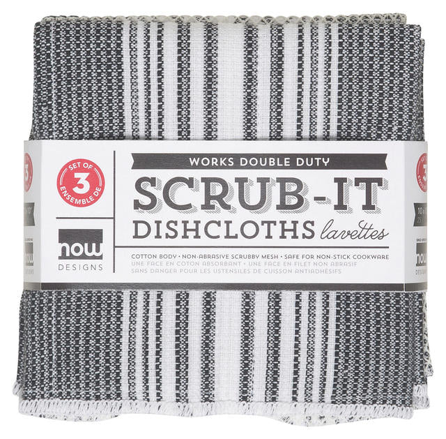 Scrub-it Dishcloths Set of 3- Black