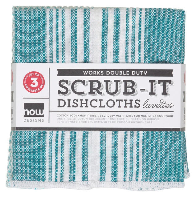 Scrub-it Dishcloths Set of 3- Peacock