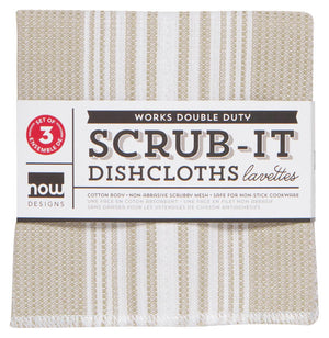 Scrub-it Dishcloths Set of 3- Sandstone