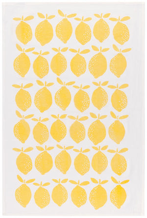 Printed Floursack Dishtowels Set of 2 - Lemon