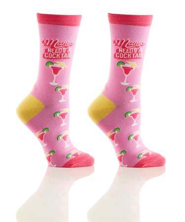 Women's Sock "Mama Needs A Cocktail"