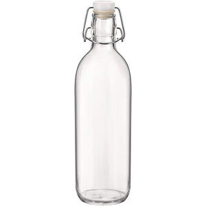 Emilia Glass Serving Bottle with Lid - Clear