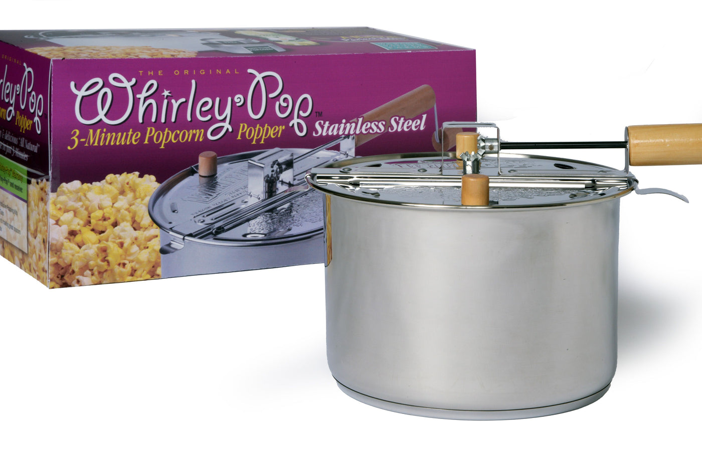 Whirly Pop Popcorn Maker Stainless Steel - Cottonwood Kitchen + Home