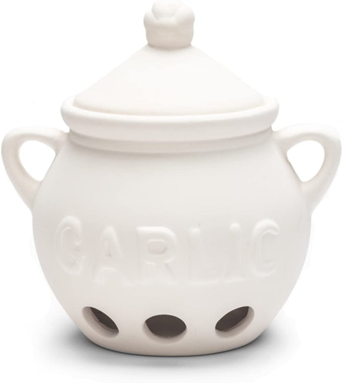 White Ceramic Garlic Keeper