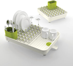 Dish Rack Extendable- White/Green