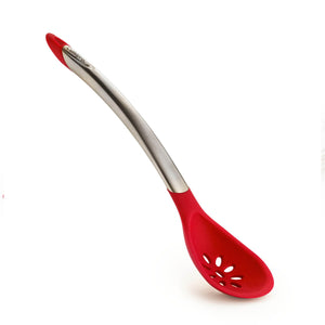 Cuisipro Silicone Slotted Spoon Red
