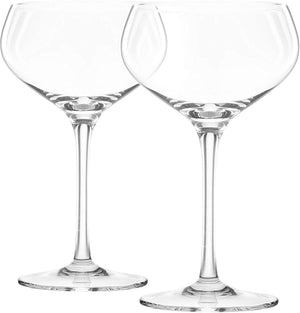 Final Touch Lead-Free Crystal Coupe Glasses, Set of 2