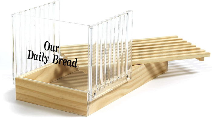 Deluxe Acrylic Bread Slicer with Crumb Catcher