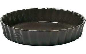 Emile Henry Deep Flan Dishes- Fusain (Charcoal)