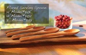 Cherry Wood Flared Serving Spoon