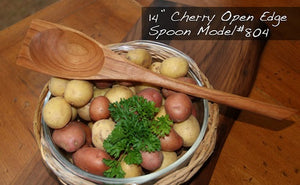 Cherry Wood Open Edge Spoon