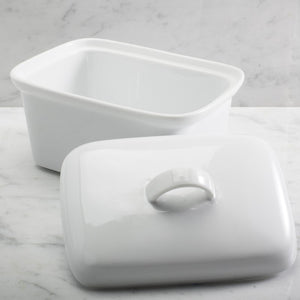 BIA Ceramic Covered Butter Box - White