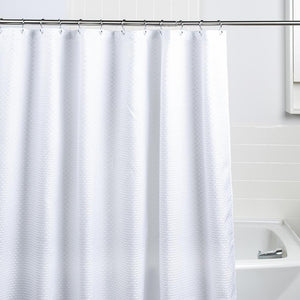 Fabric Shower Curtain Cardiff- White