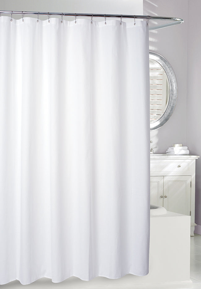 Fabric Shower Curtain - Bali White