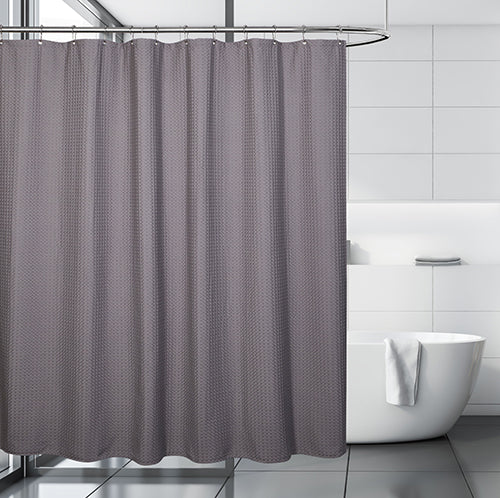 Fabric Shower Curtain - Belgian Waffle Grey