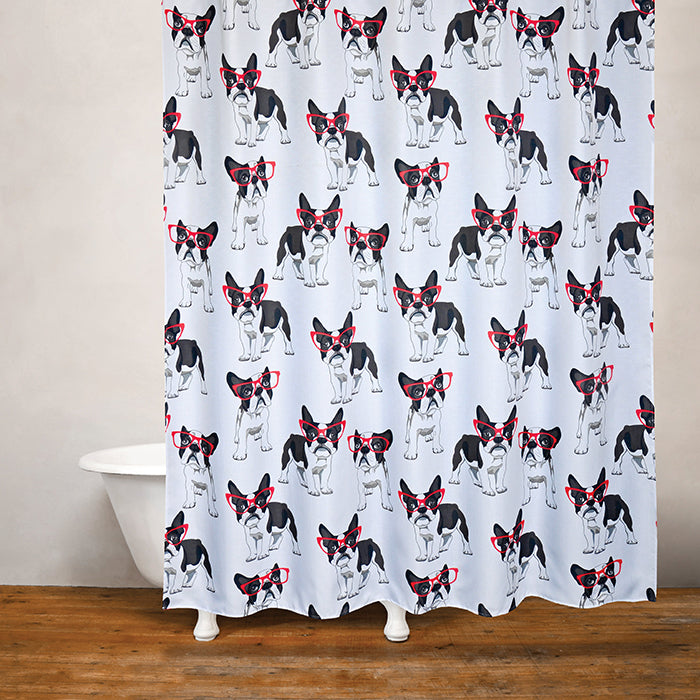 Fabric Shower Curtain - Cool Frenchie