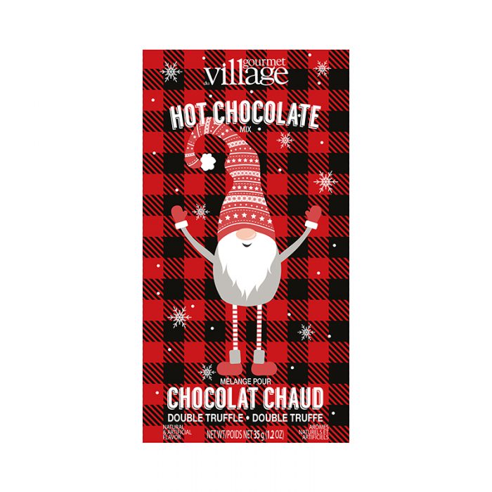 Gourmet de Village Hot Chocolate Plaid Gnome