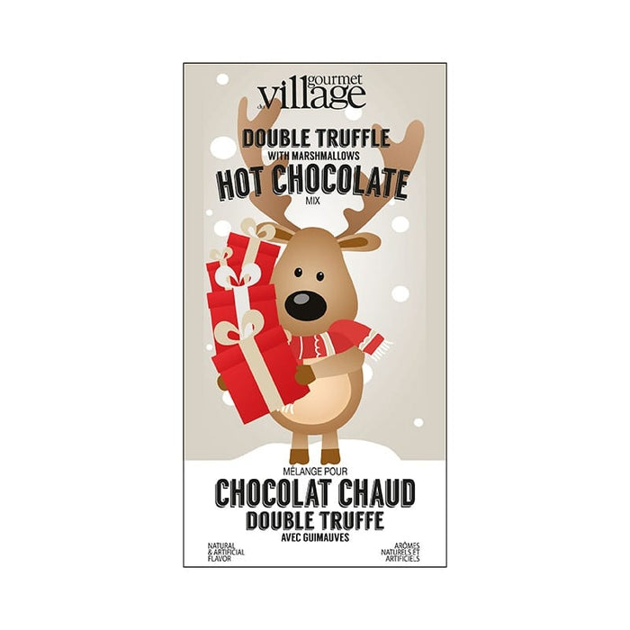 Gourmet du Village Hot Chocolate Double Truffle with Marshmallows Reindeer